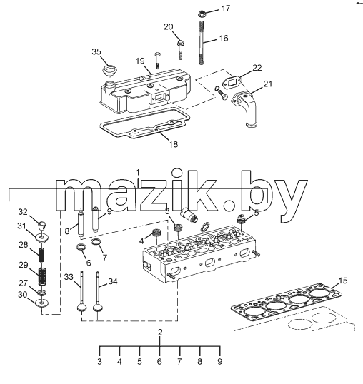 CYLINDER HEAD AND COVER