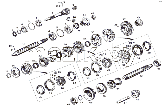 GEAR SHAFT AND GEAR