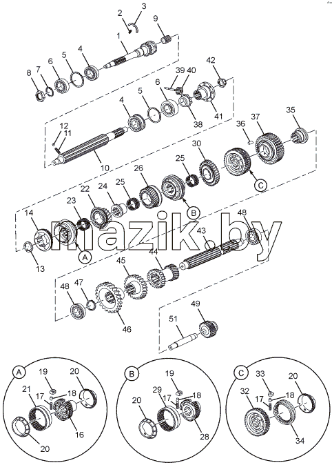 GEAR SHAFT AND GEAR