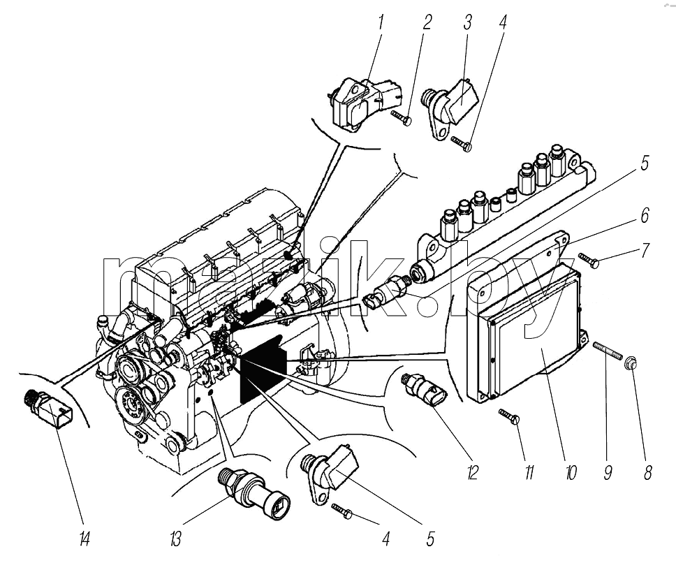 Блок электронный и датчики