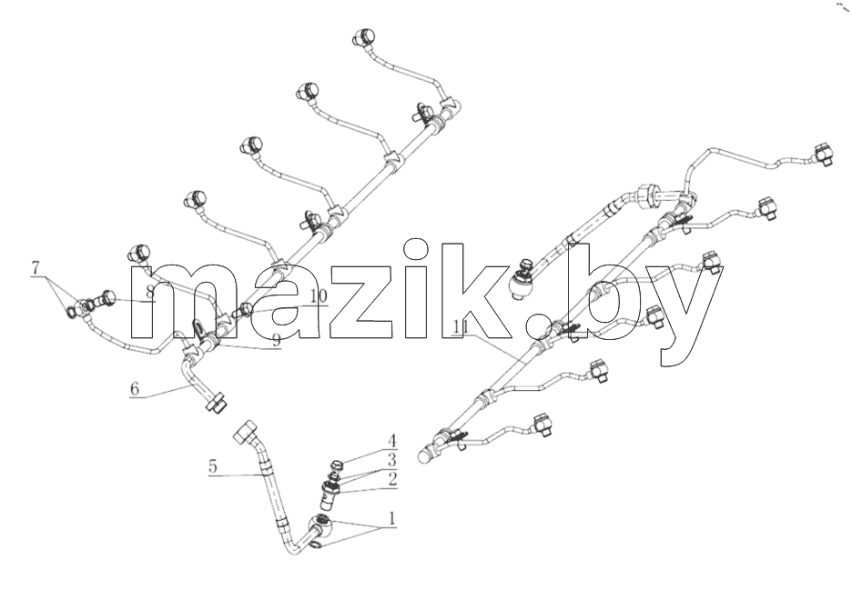 CYLINDER HEAD OIL PIPE GROUP
