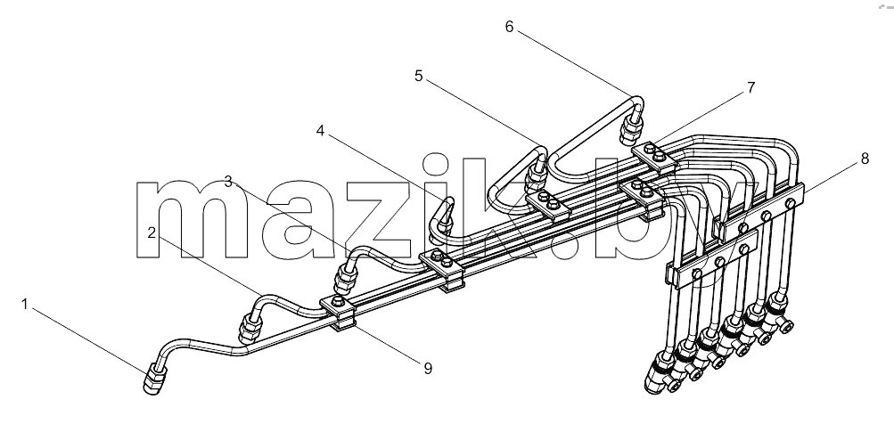  High pressure pipe assembly