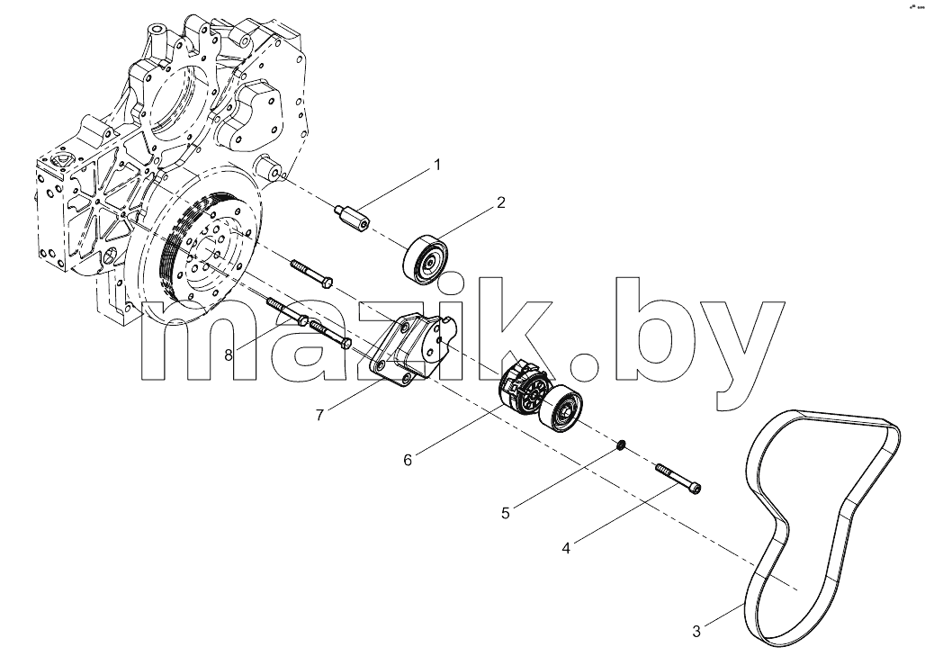  Tensioner and belt combination