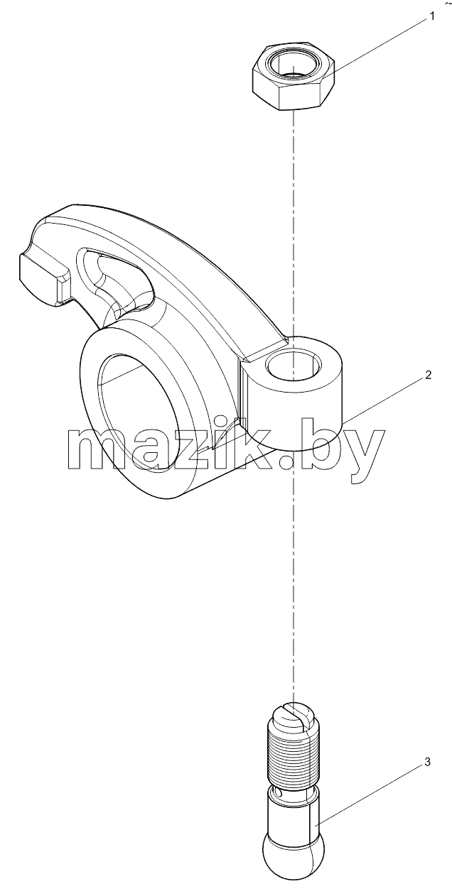 Exhaust valve rocker assembly