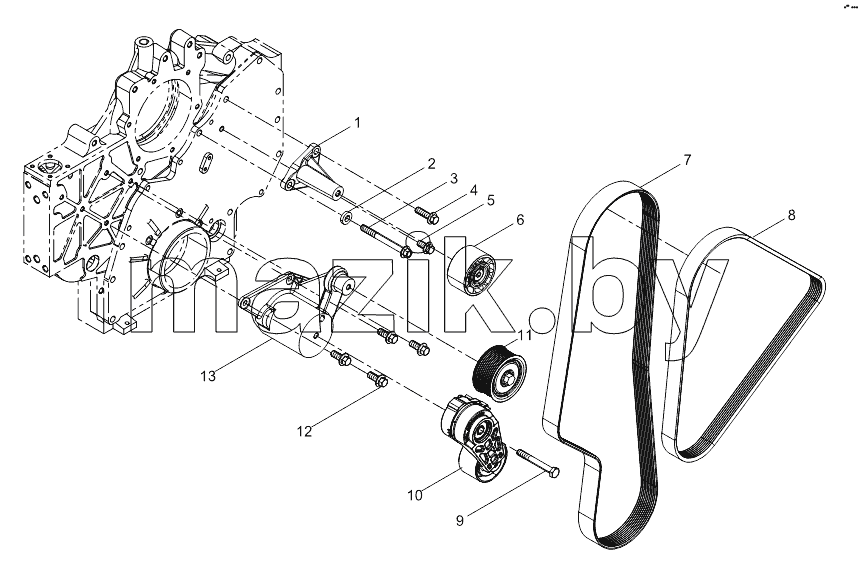 Tensioner and Belt Assembly