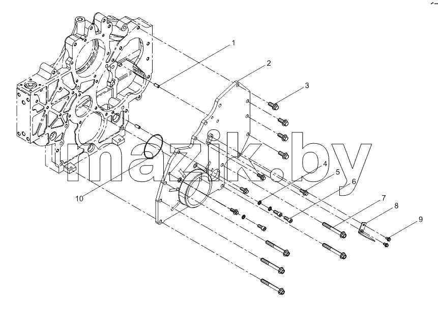 Camshaft gear cover combination