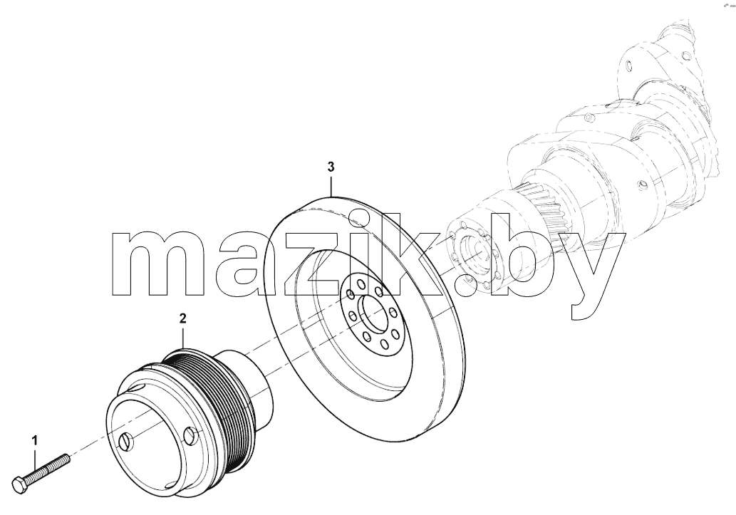  Crankshaft pulley group