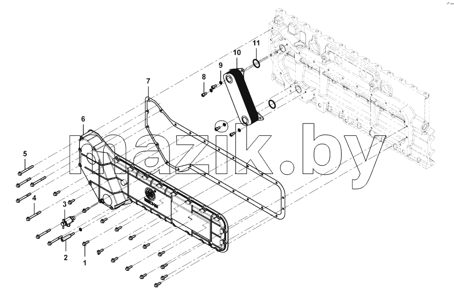 Oil cooler cap group