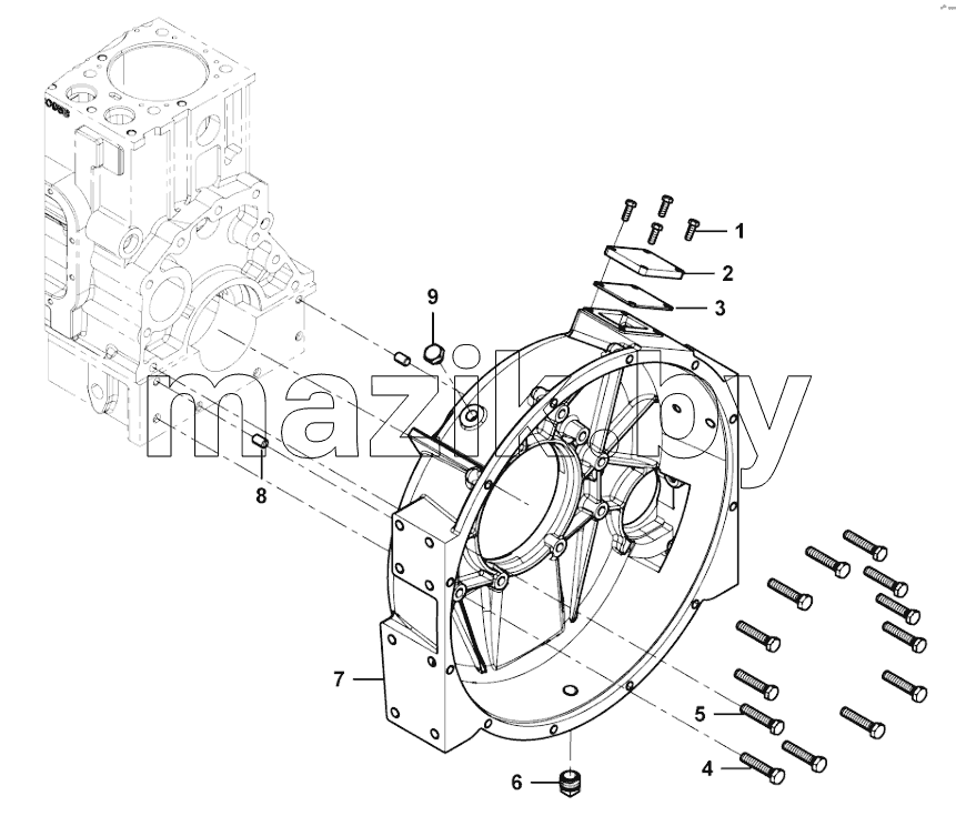  Flywheel housing group
