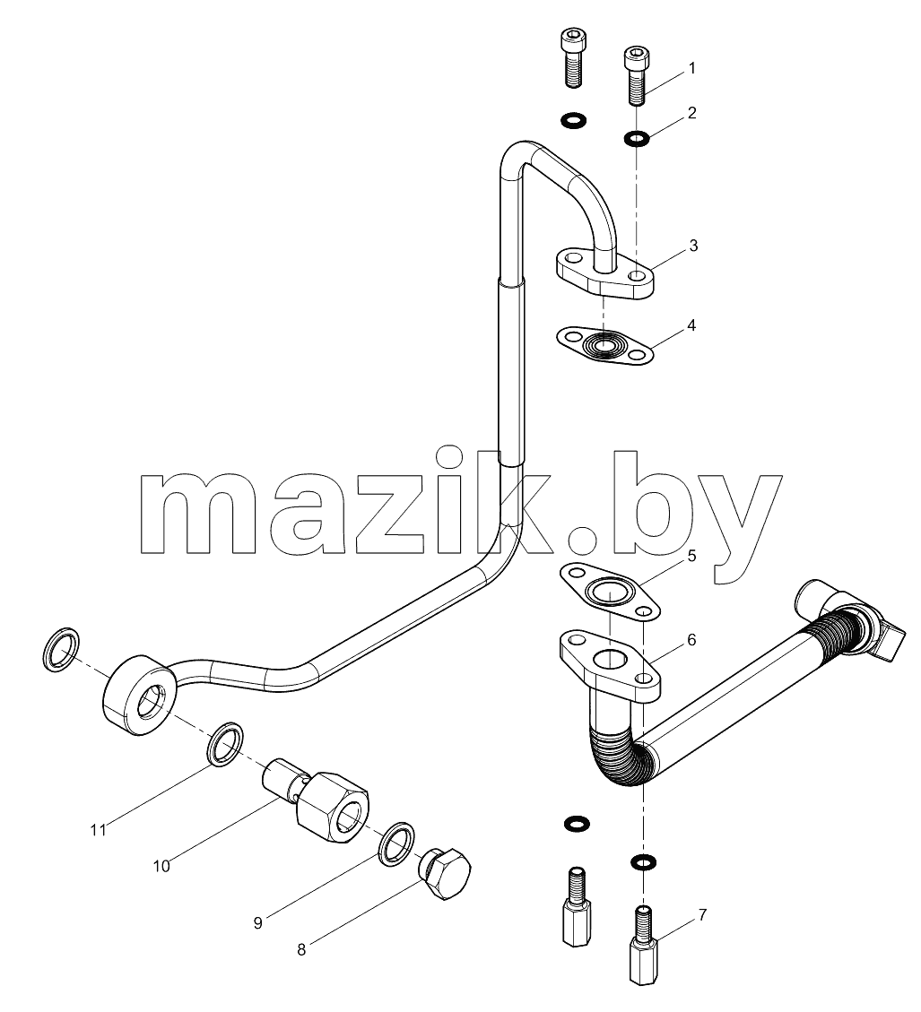  Turbocharger Oil Pipe Group