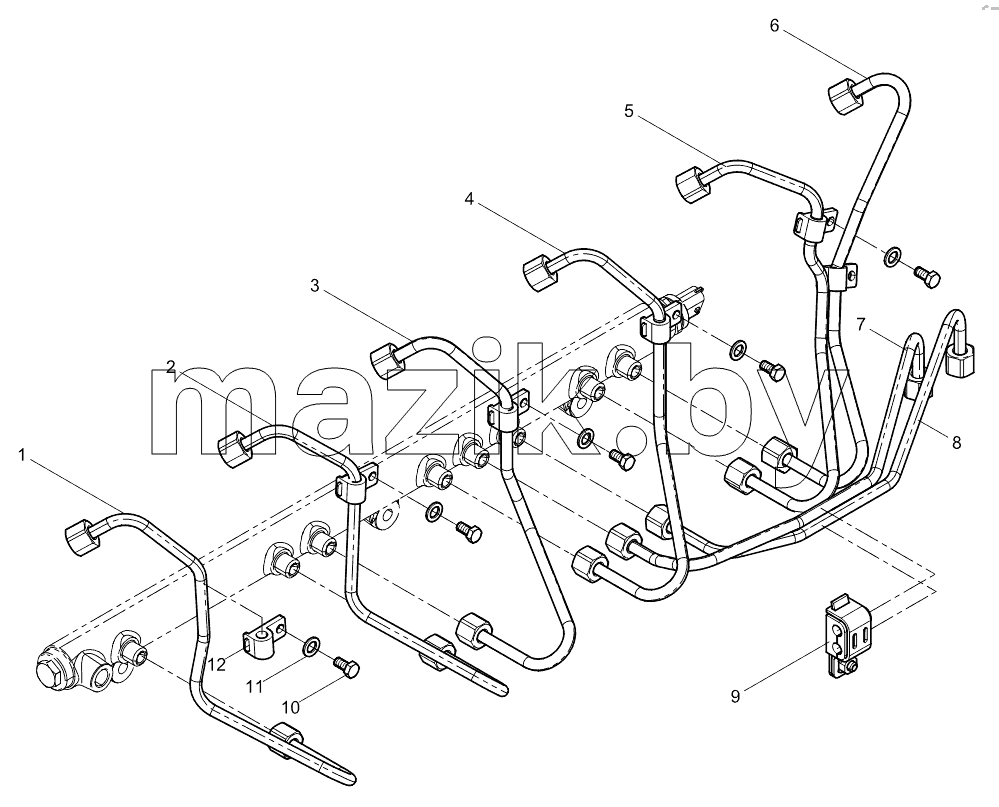 High pressure pipe assembly