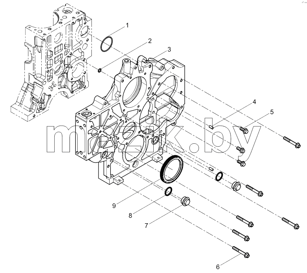 Timing gear chamber Assembly