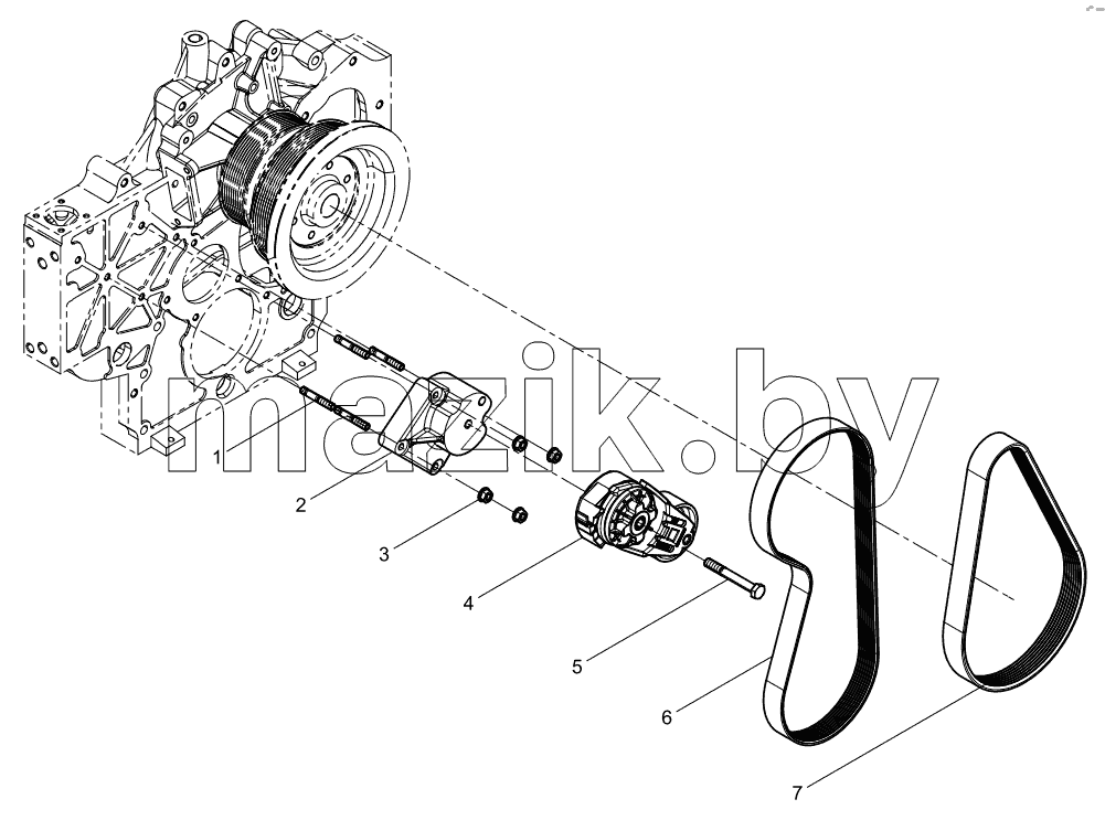  Tensioner and belt combination group