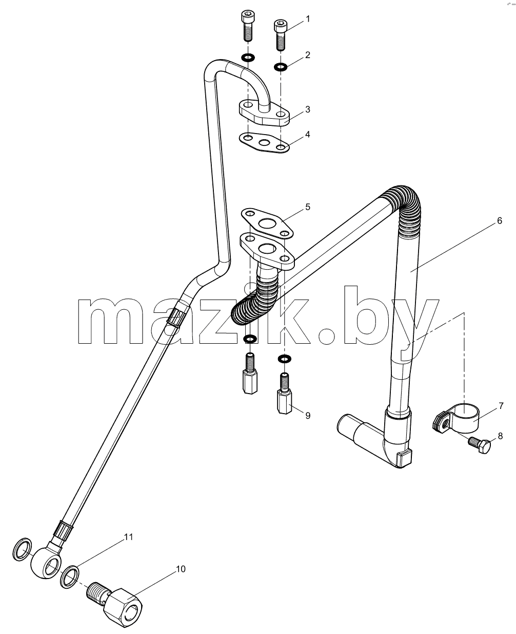  Turbocharger Oil pipe Group