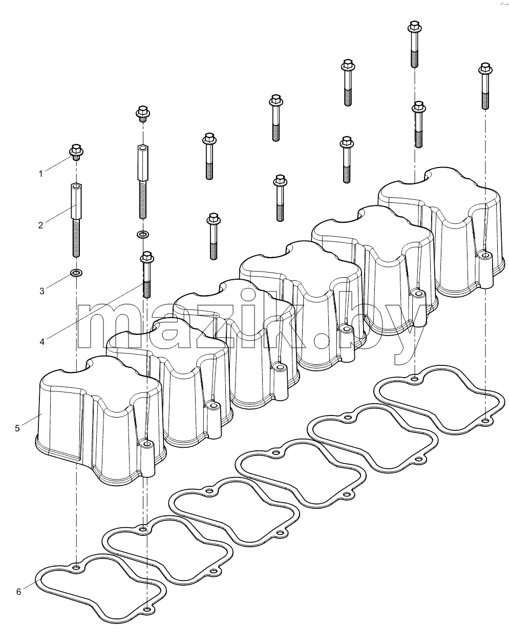 Cylinder cover cover assembly