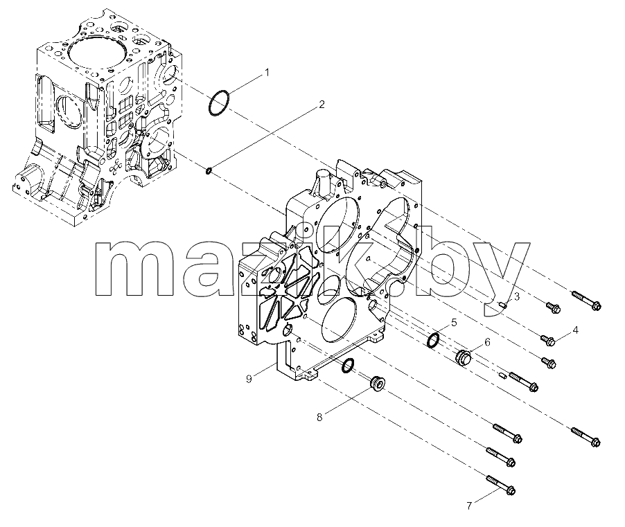  Timing gear chamber assembly