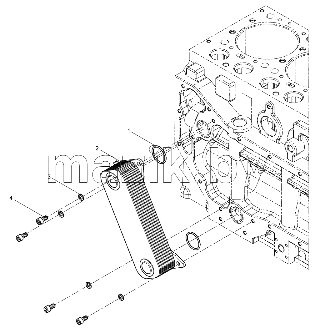  Oil cooler cap group