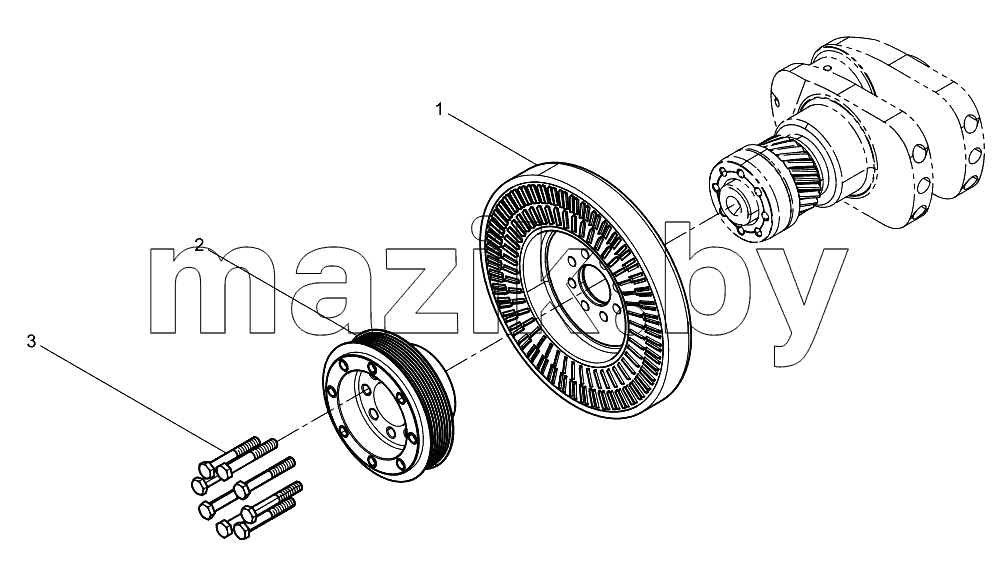  Crankshaft pulley group crankshaft pulley group