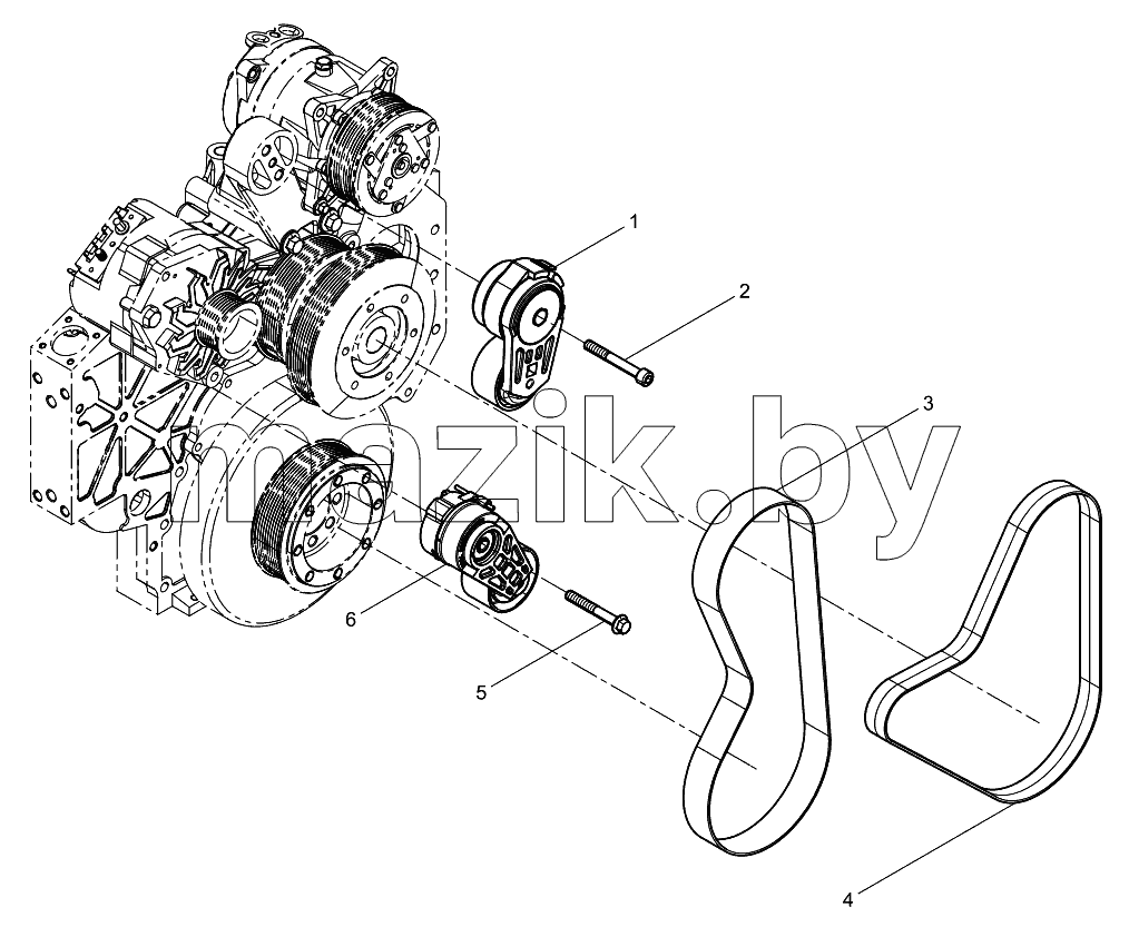  Tensioner and belt asesmbly