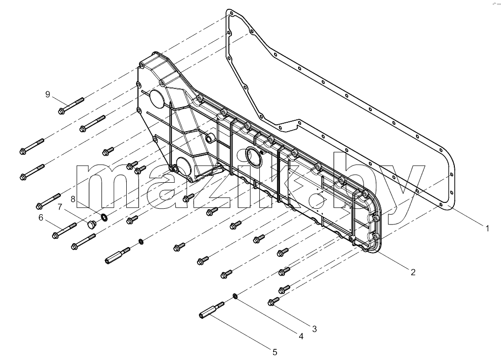  Oil cooler cover assembly