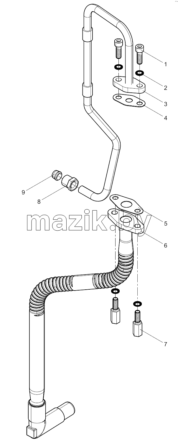  Turbocharger Oil pipe Group