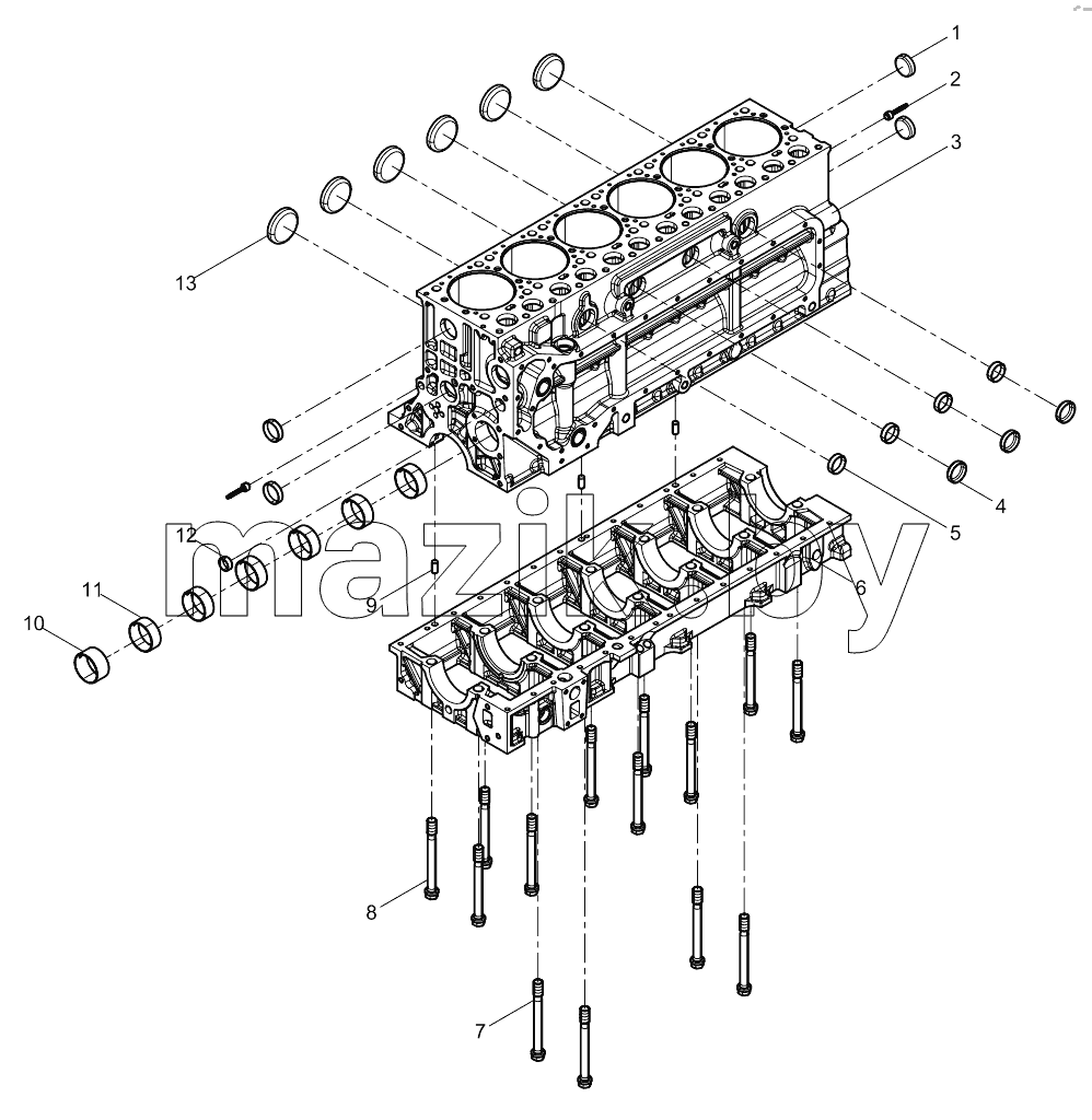  Pre-assembled cylinder block