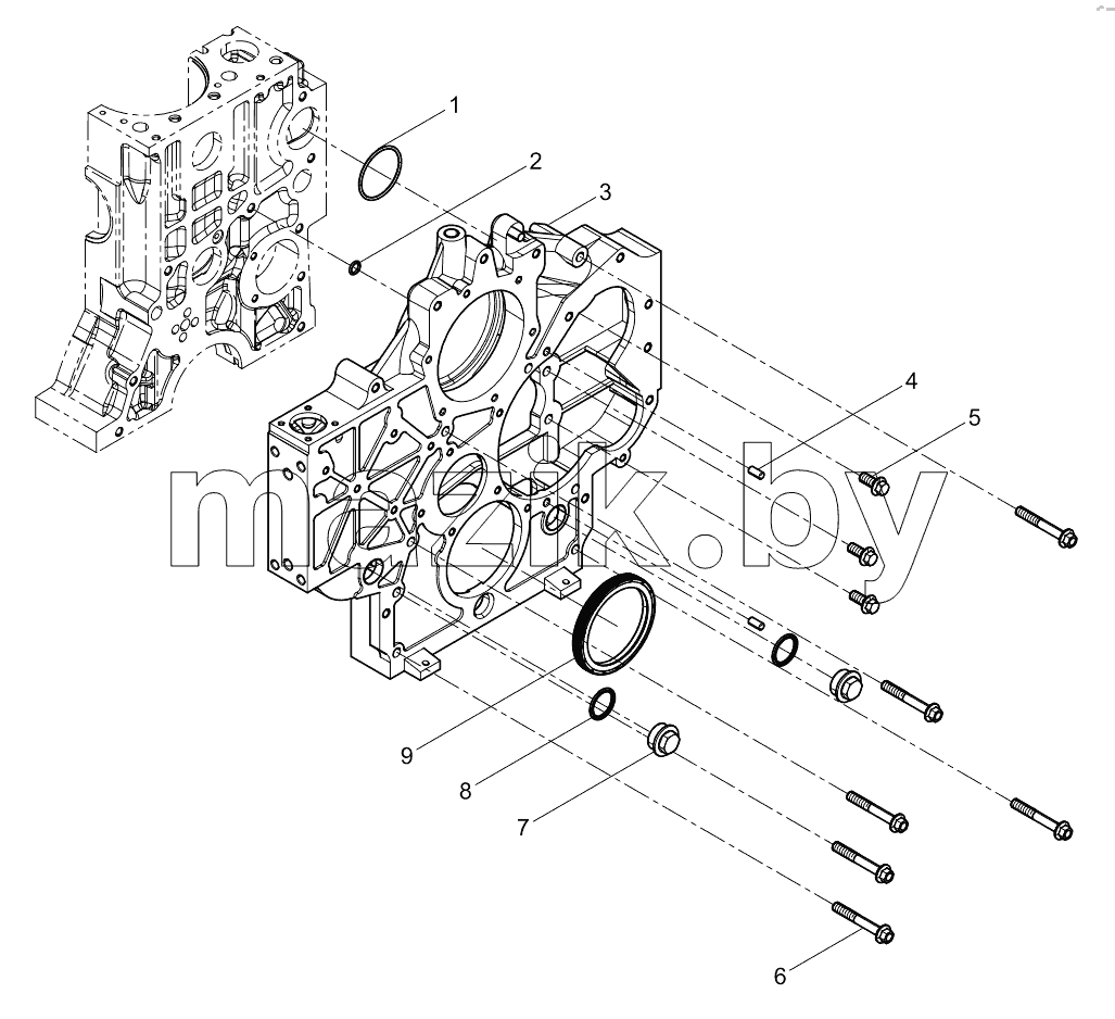  Timing gear housing assembly
