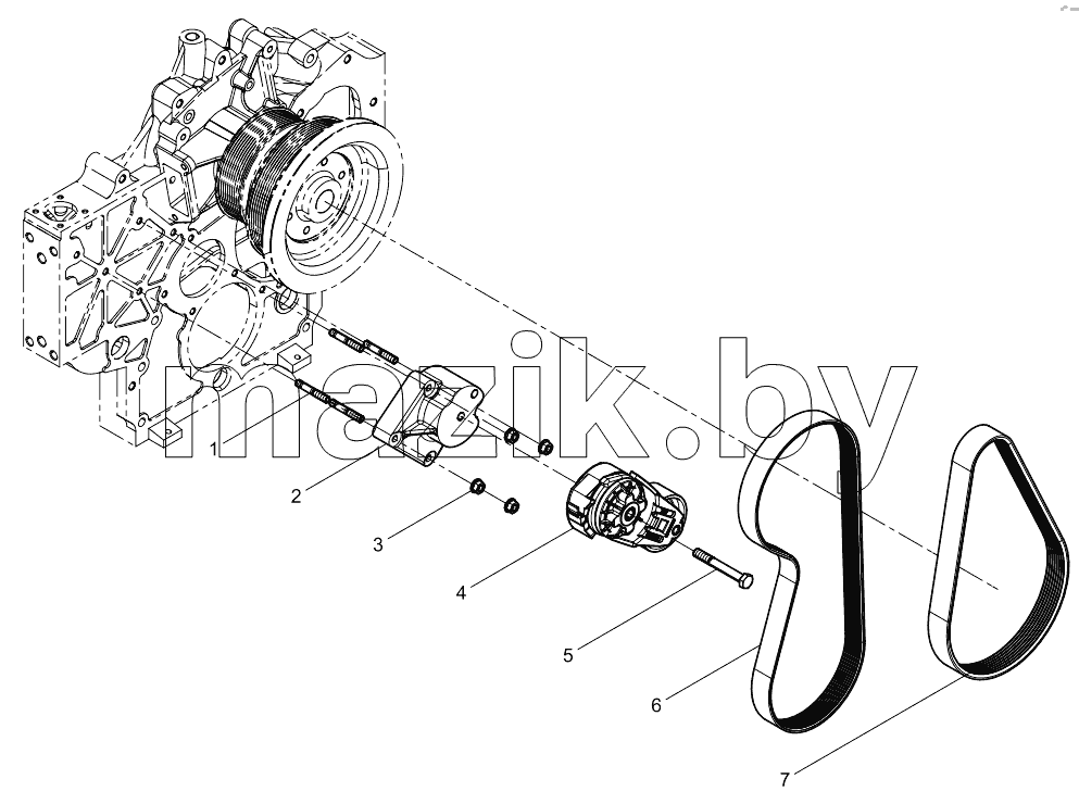  Tensioner and belt combination group
