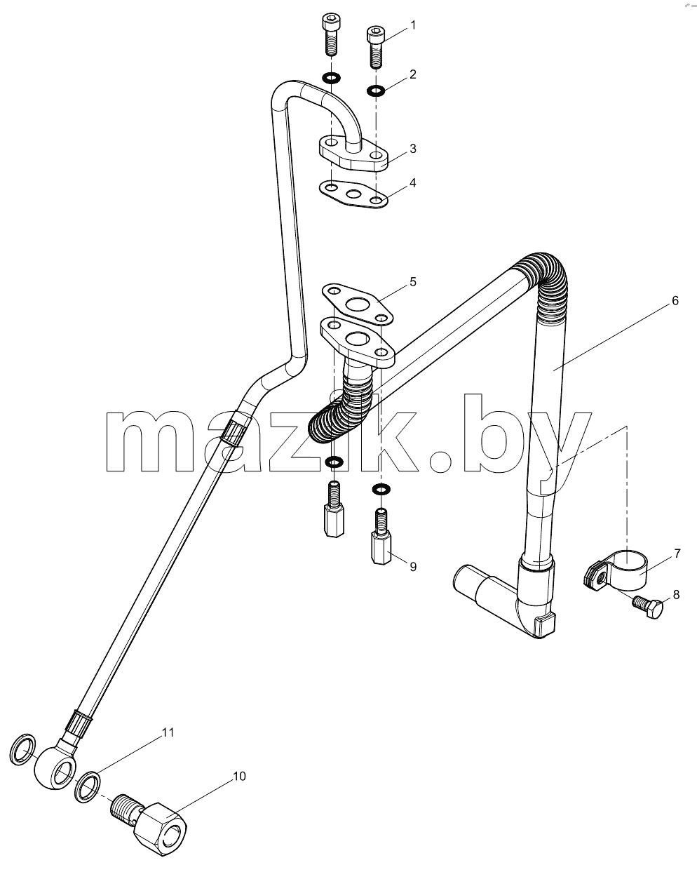  Turbocharger Oil pipe Group
