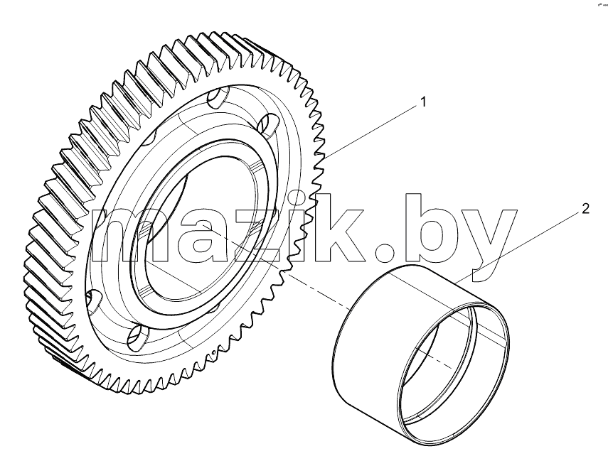 Intermediate gear subassembly