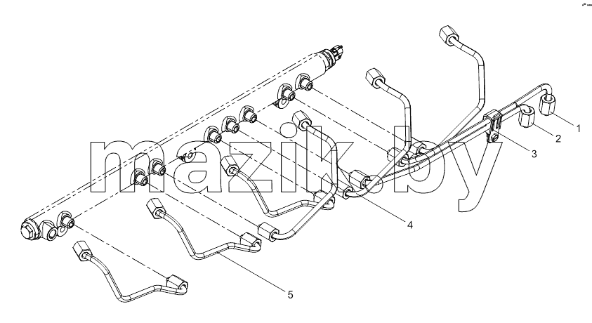 High pressure pipe assembly