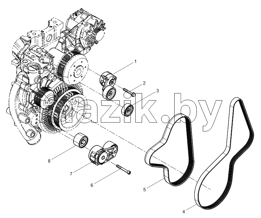 Tensioner and Belt Assembly