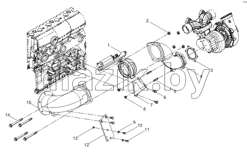 Rear Exhaust Manifold Group