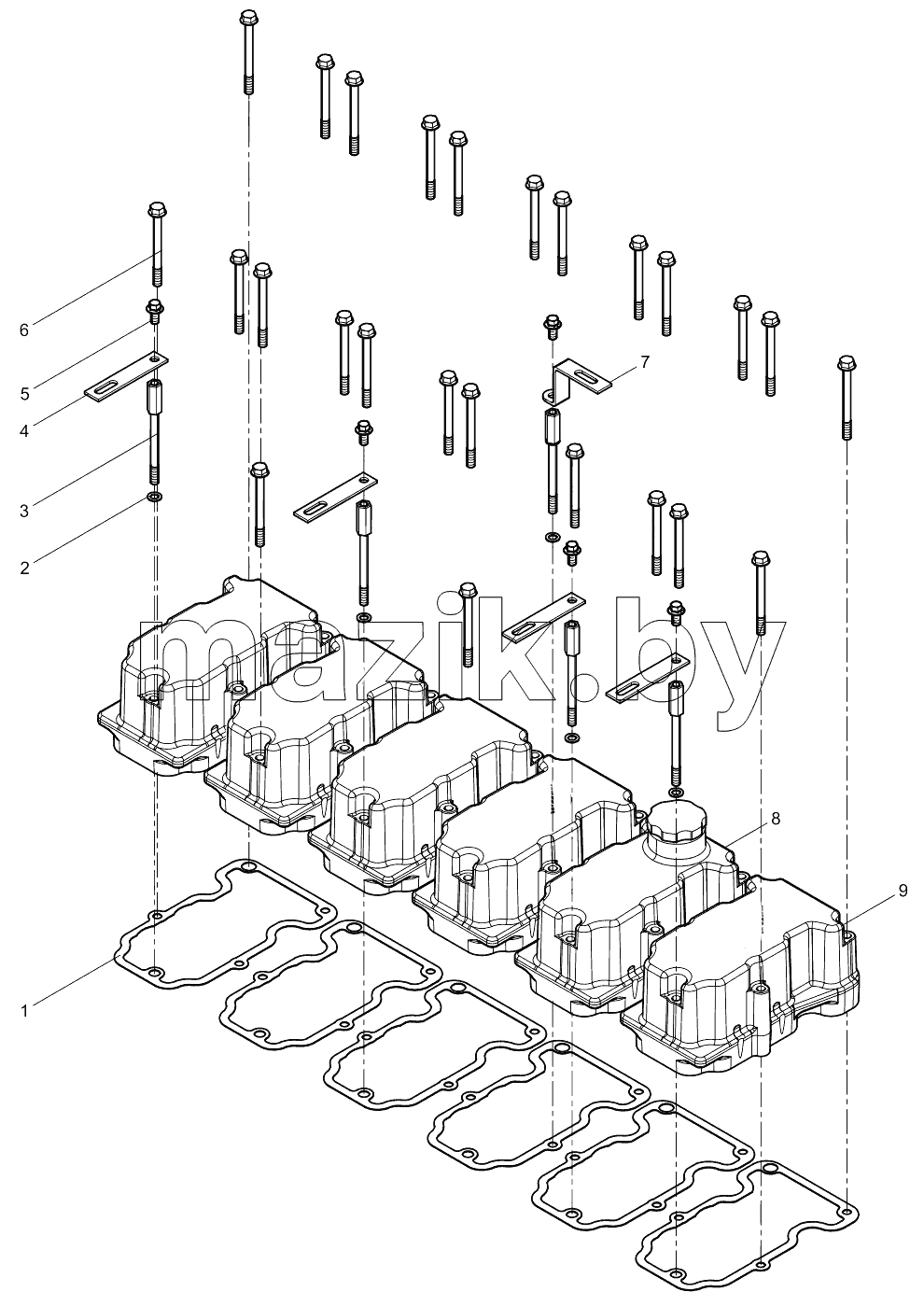  Cylinder head cover set