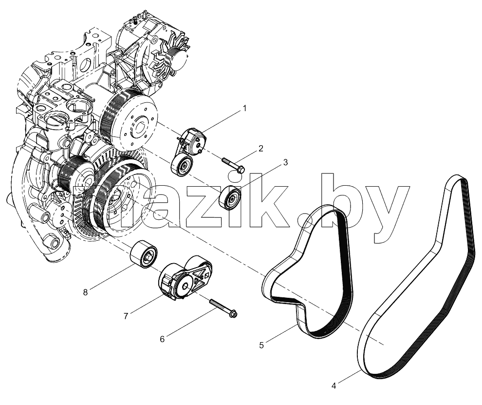  Tensioner And Belt Group