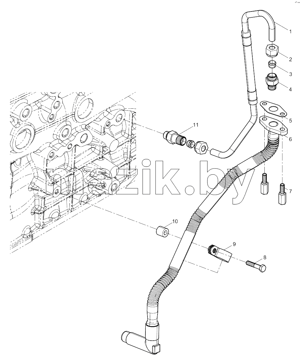  Turbocharger Oil Pipe Group