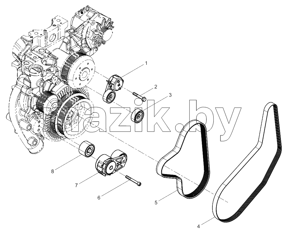 Tensioner And Belt Group