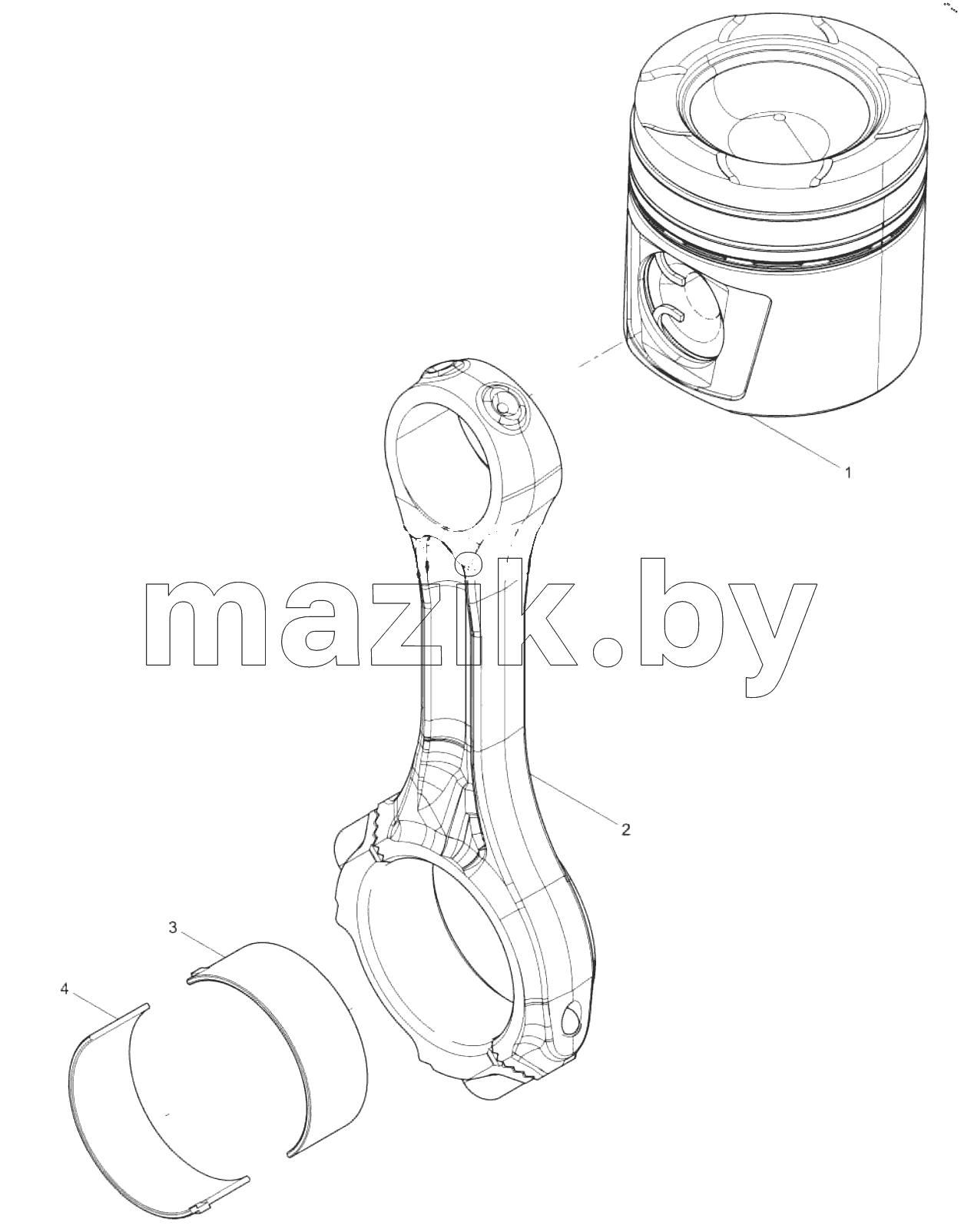  Connecting rod and piston group
