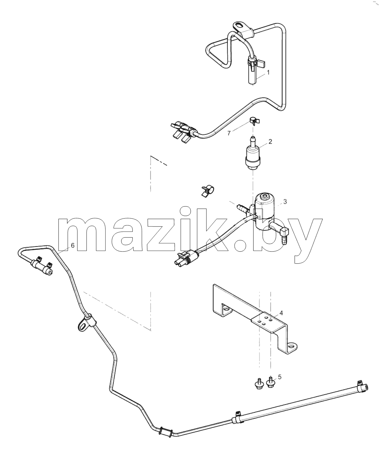  Waste Gas Control Valve and Pipe Assembly