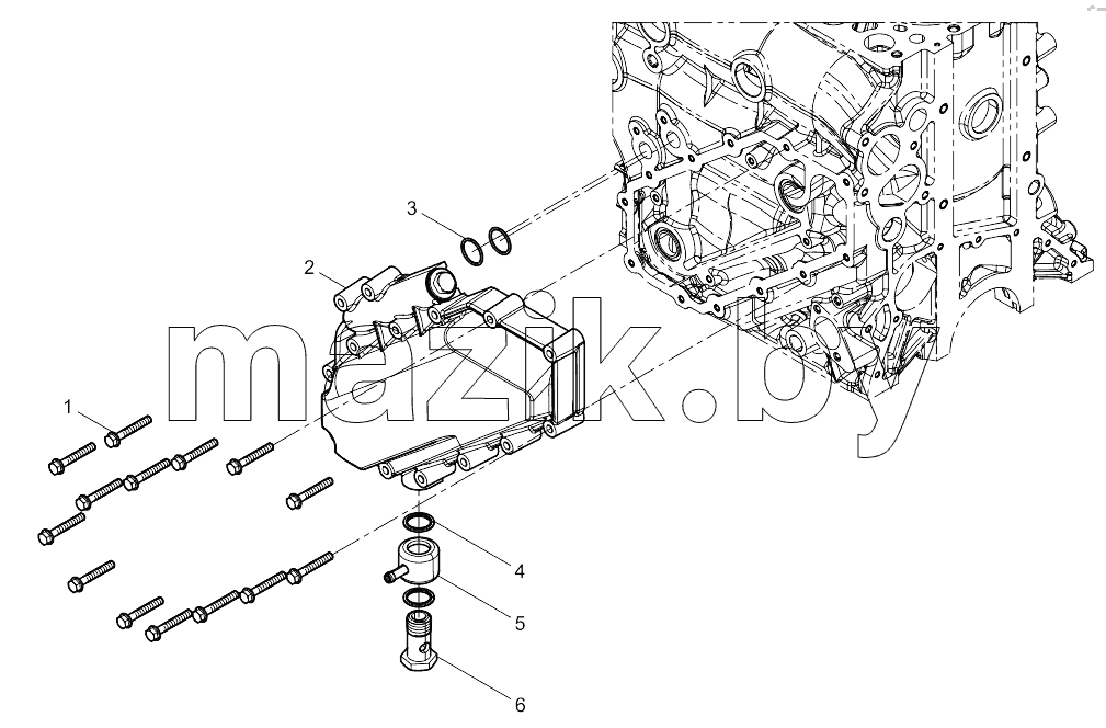  Oil cooler cover assembly