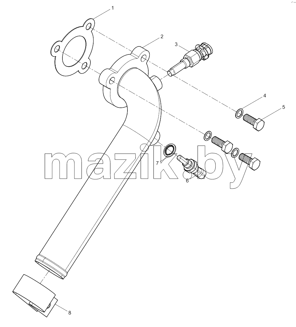  Water Outlet Pipe Assembly