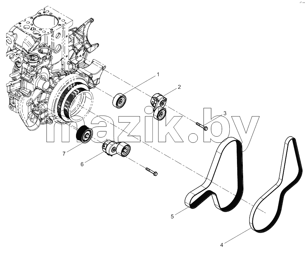  Tensioner and Belt Assembly