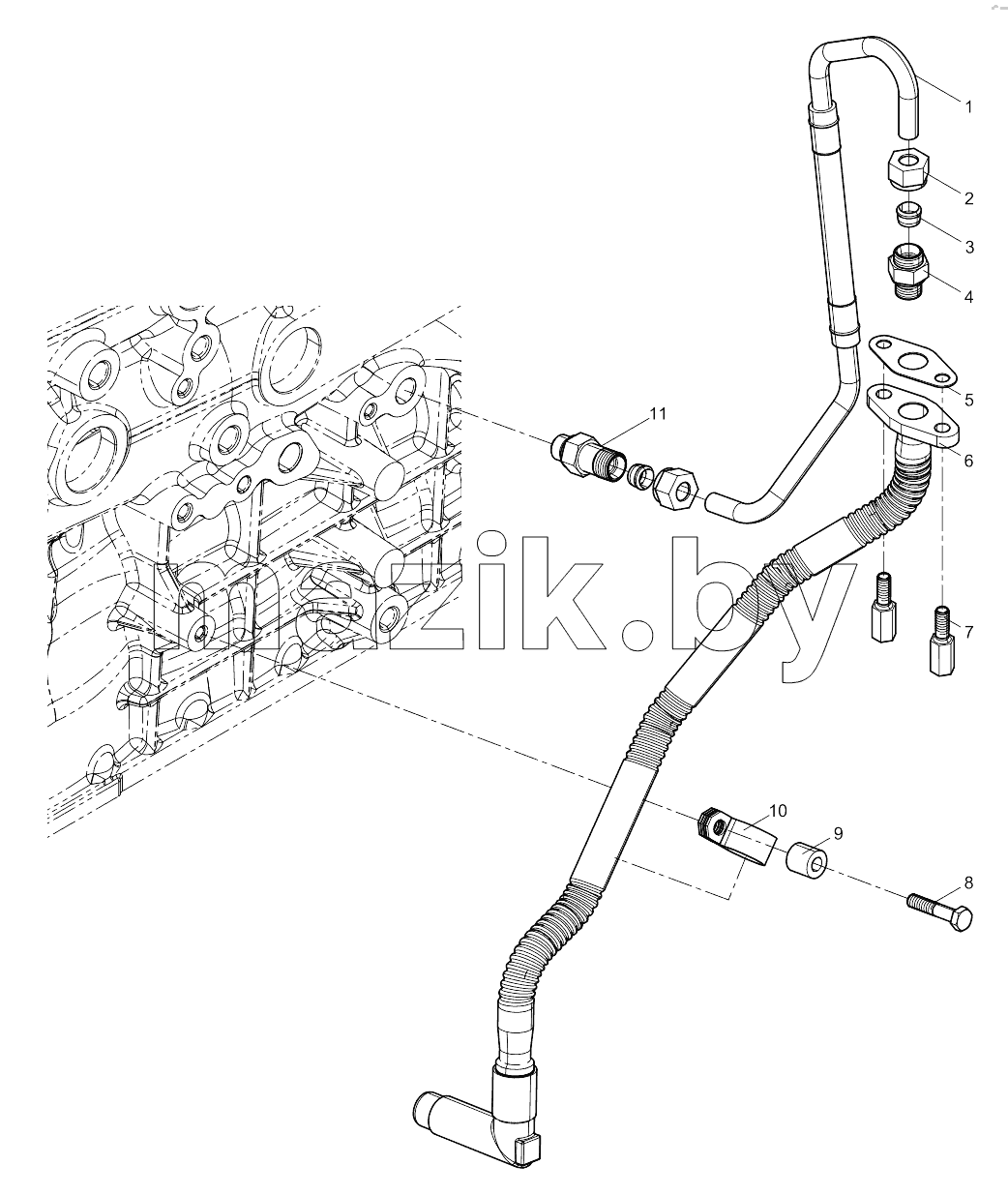  Turbocharger Oil pipe Group