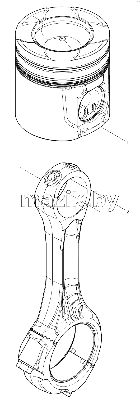  Connecting rod and piston combination group