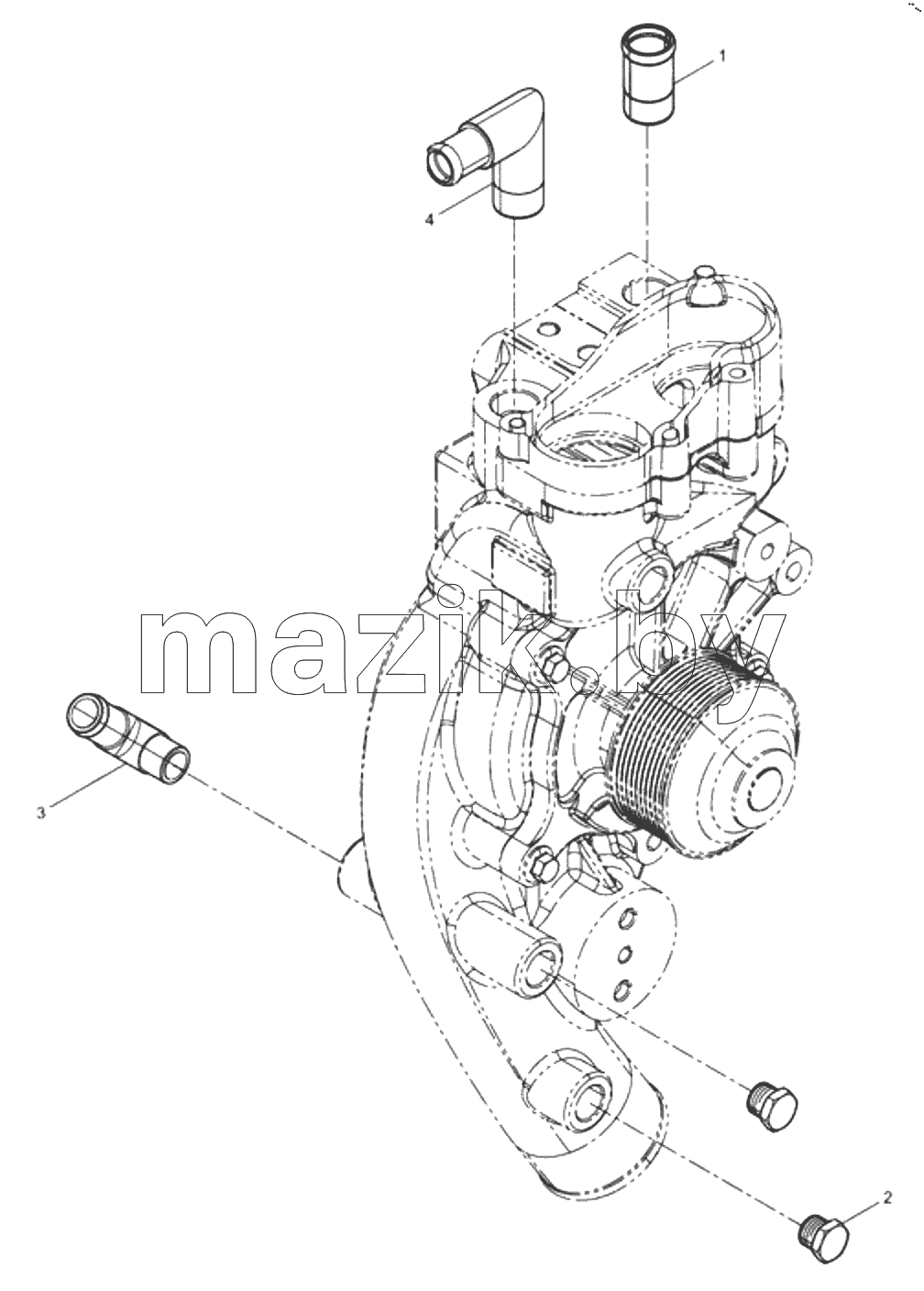  Water pump inlet pipe joint group