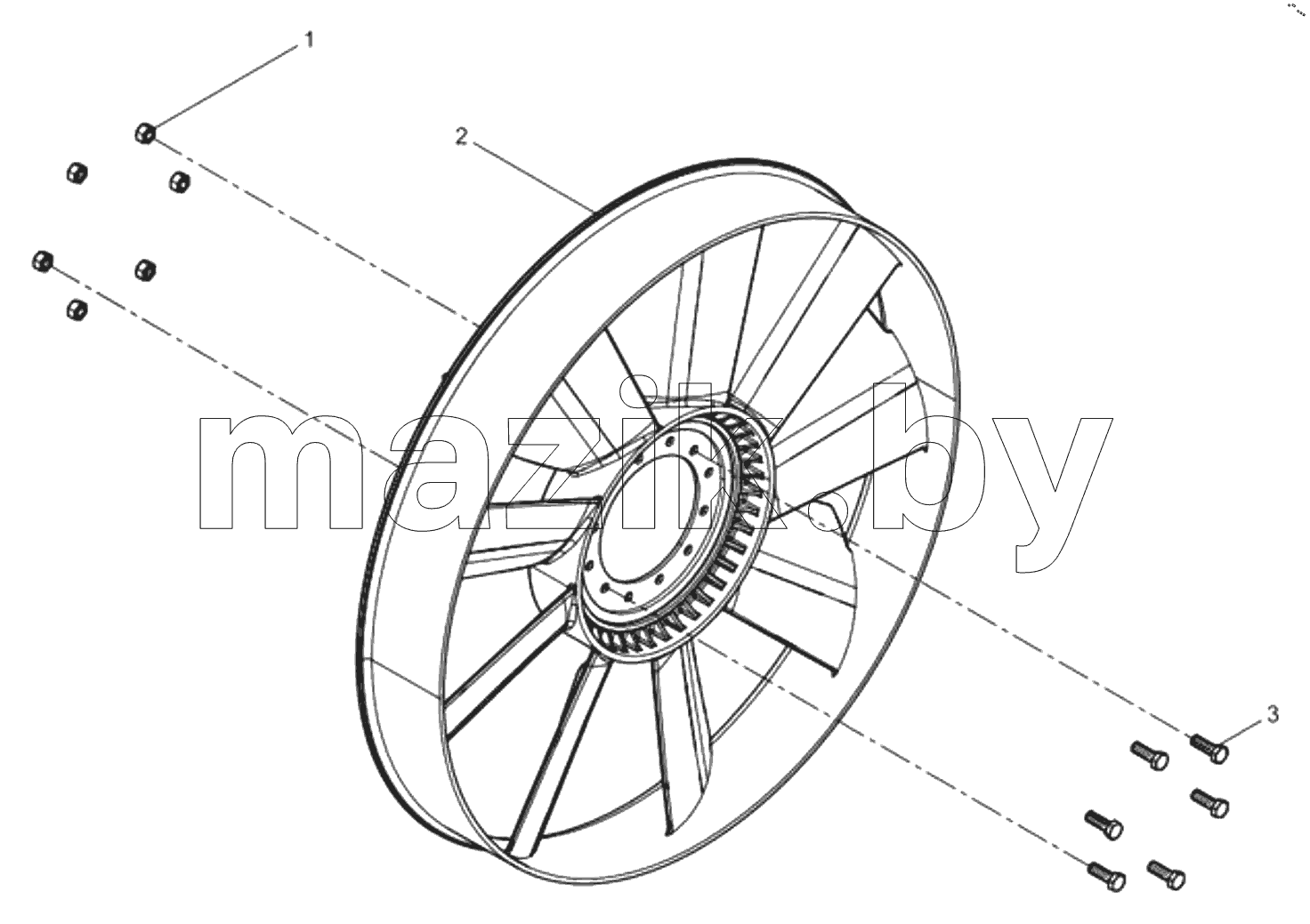  Fan and hub group