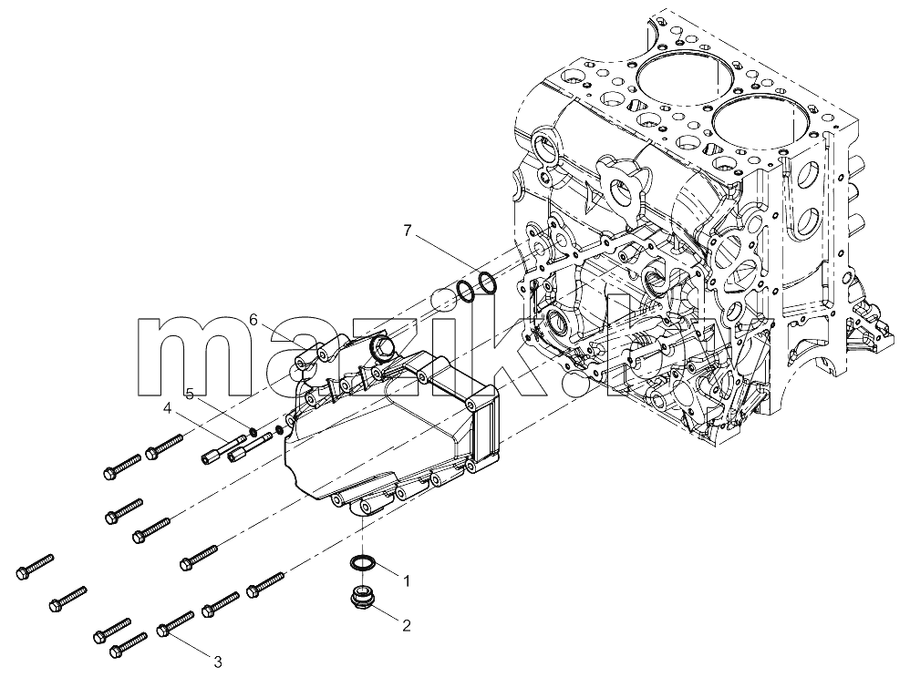  Oil cooler cap assembly