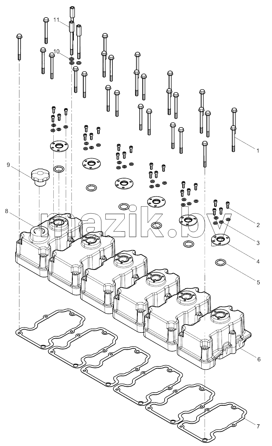  Cylinder head cover set