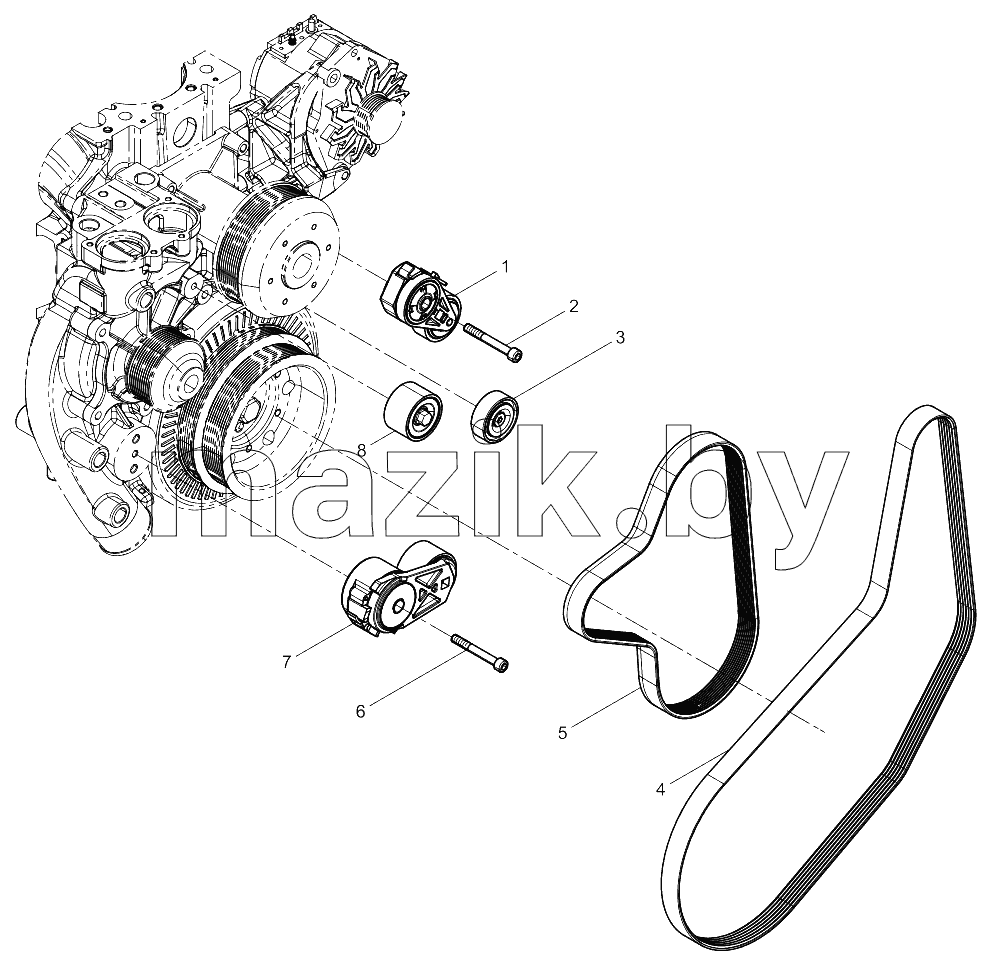  Tensioner And Belt Group