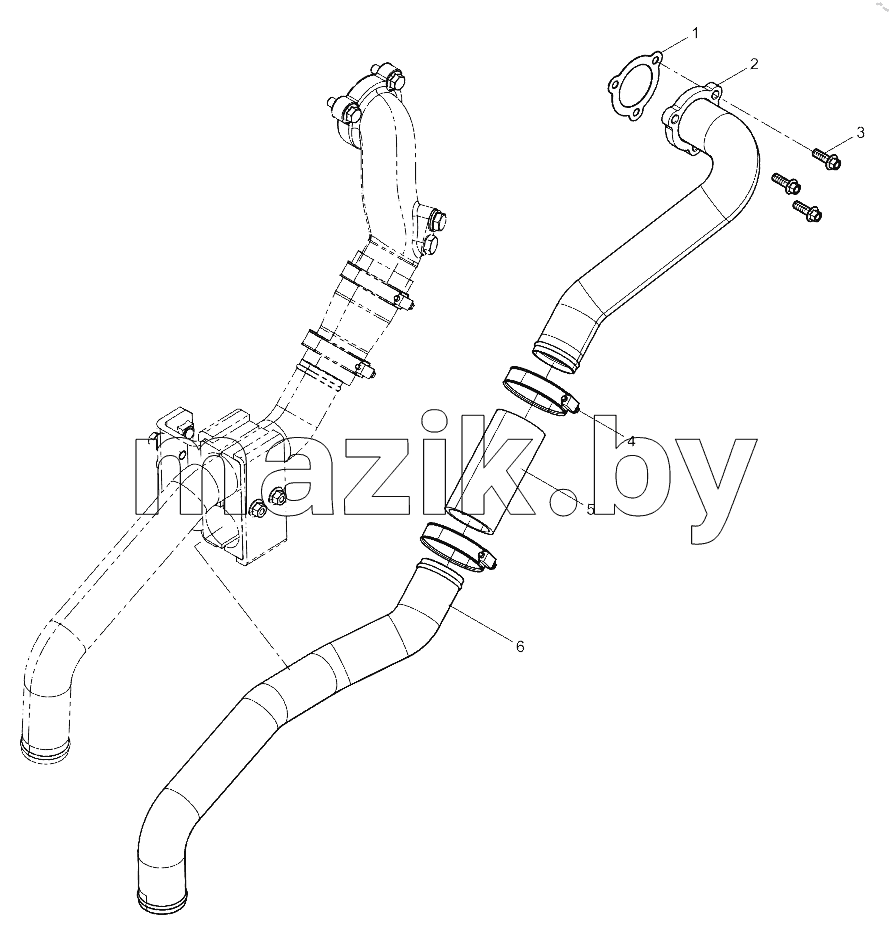  Retarder Water-outlet Pipe Group